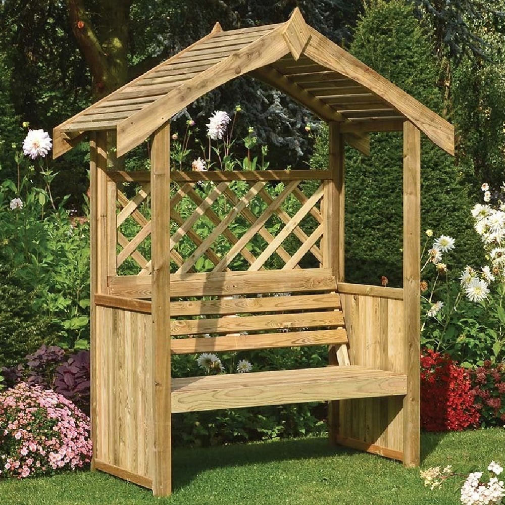 Solesta Wooden Garden Arbour In Natural