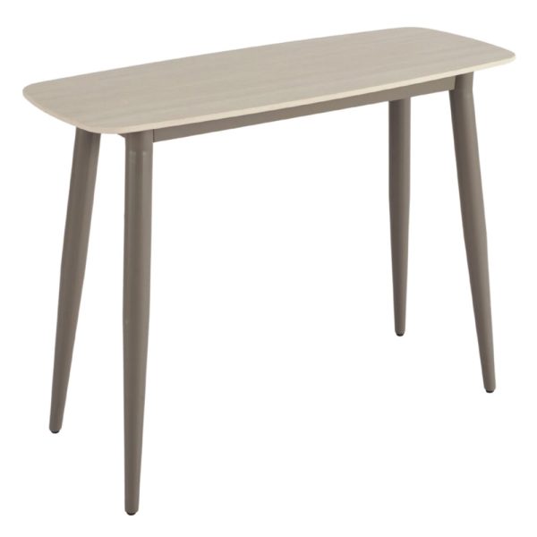 Solomona Ceramic Rectangular Console Table In Matt Latte | Bed Sava