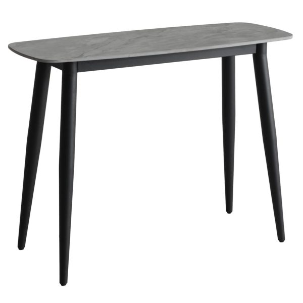 Solomona Ceramic Rectangular Console Table In Ruibei Grey | Bed Sava