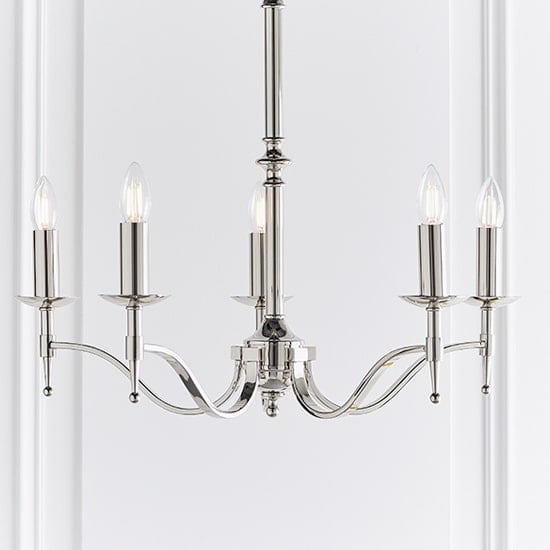 Stanford 5 Lights Pendant Light In Polished Nickel