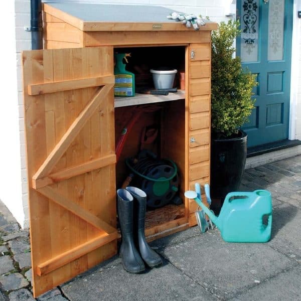 Stroden Wooden Garden Mini Storage In Honey Brown | Bed Sava
