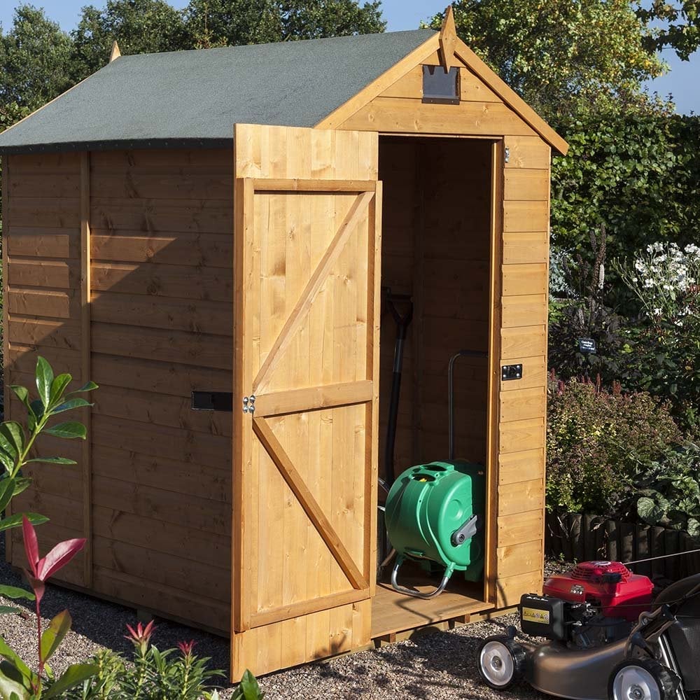 Stroden Wooden Garden Security Apex Shed In Honey Brown 7x5