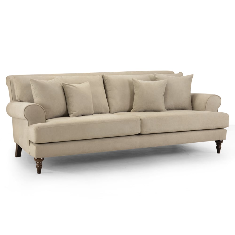 Summerfield Fabric 4 Seater Sofa In Beige