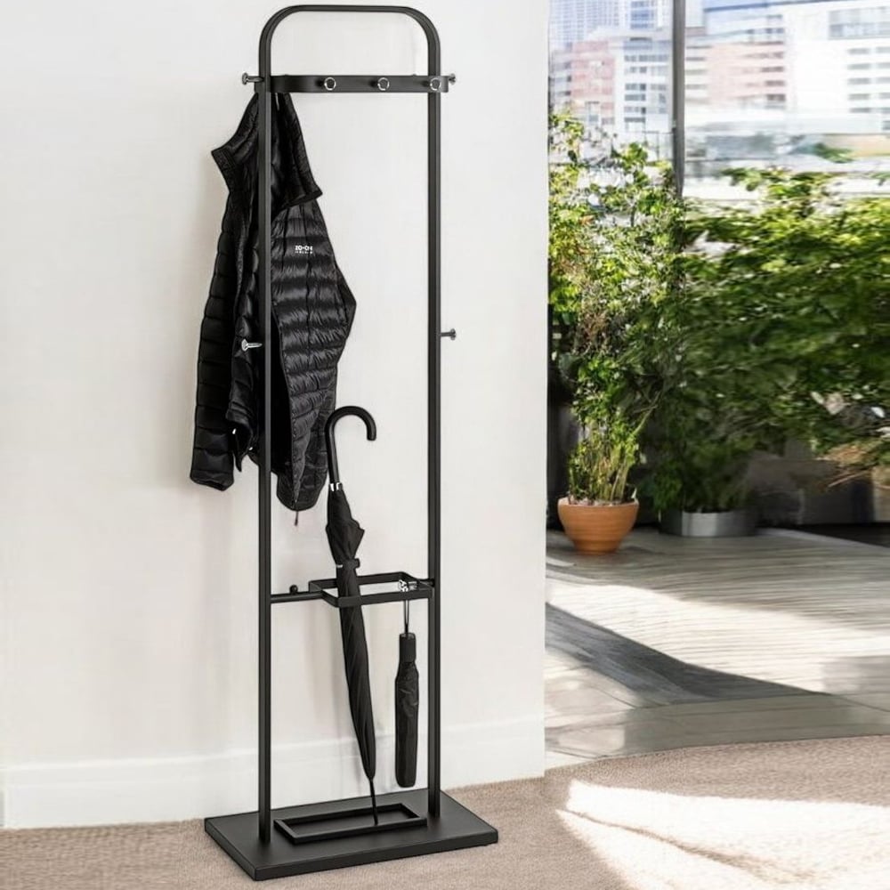 Sumter Metal Coat Stand In Black And Chrome