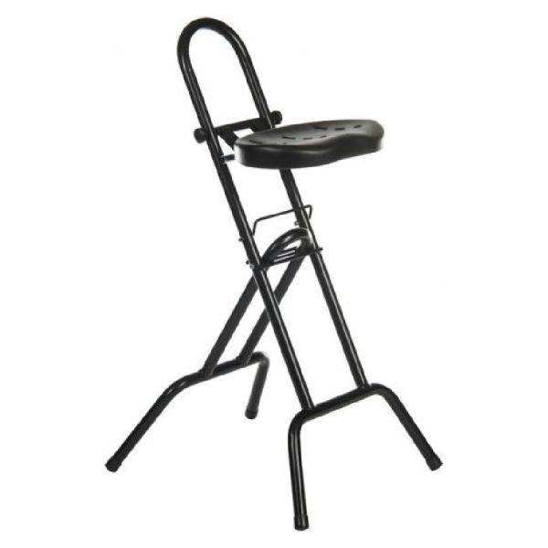 Surrey Polyurethane Office Stool In Black | Bed Sava