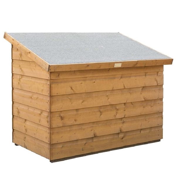 Swanton Wooden Garden Patio Chest In Honey Brown | Bed Sava