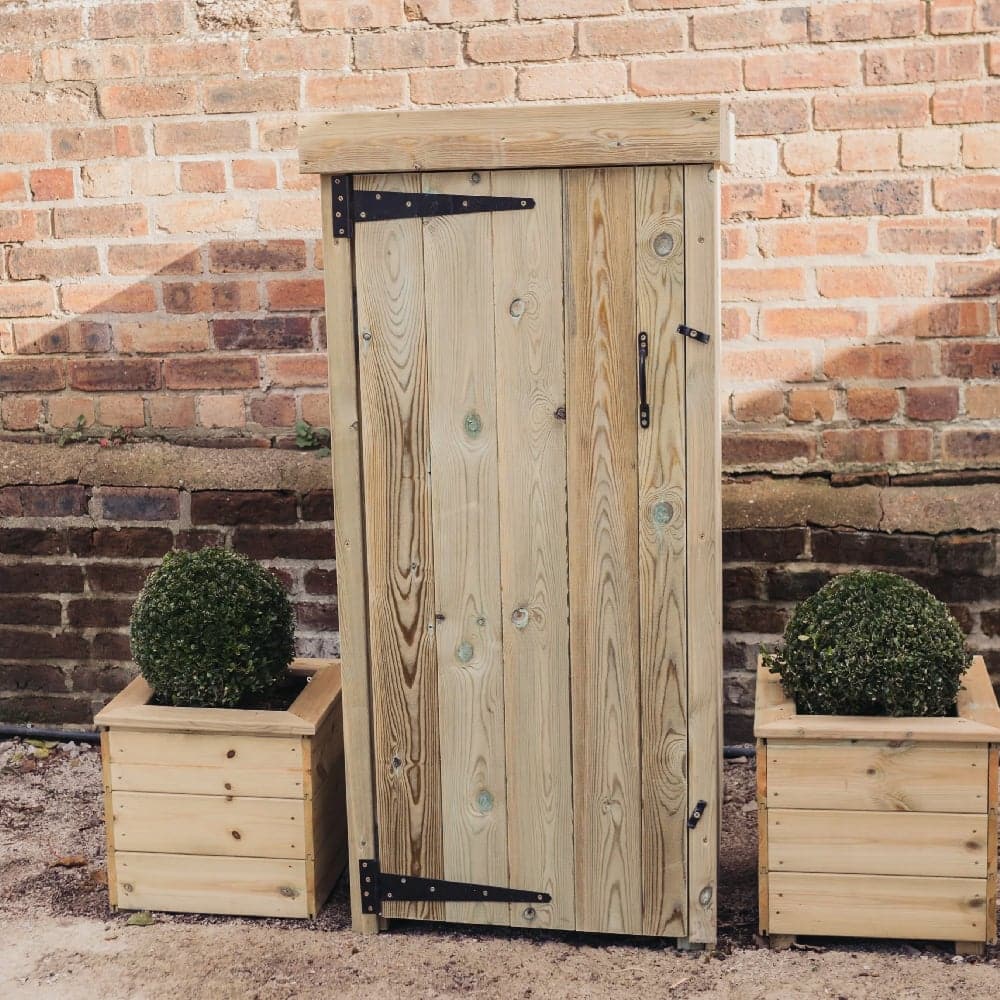 Sylvania Wooden Garden Tall Bin Store In Natural