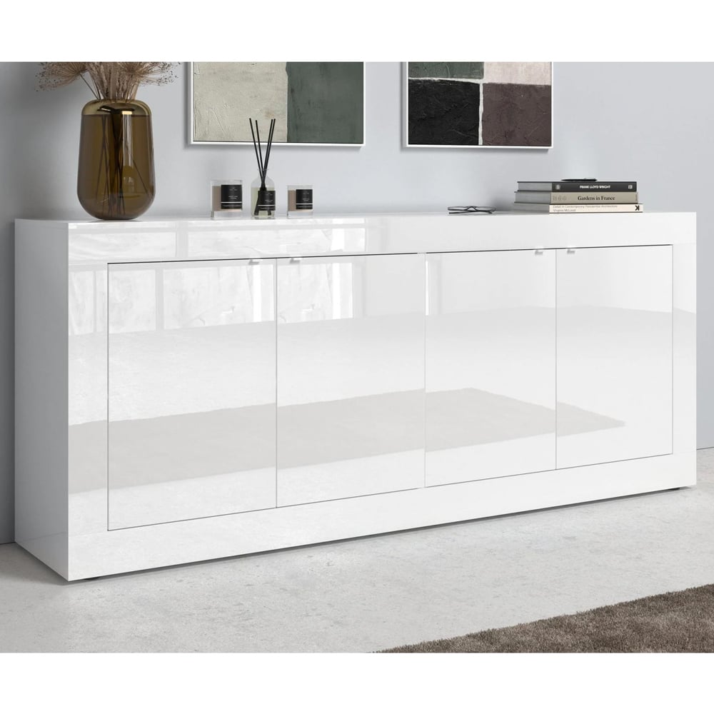 Taylor High Gloss Sideboard With 4 Doors In White