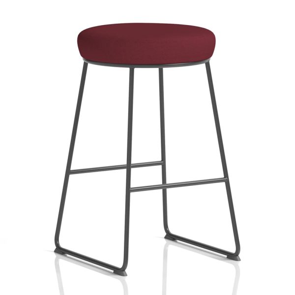 Teaneck Fabric Stool With Metal Frame In Ginseng Chilli | Bed Sava