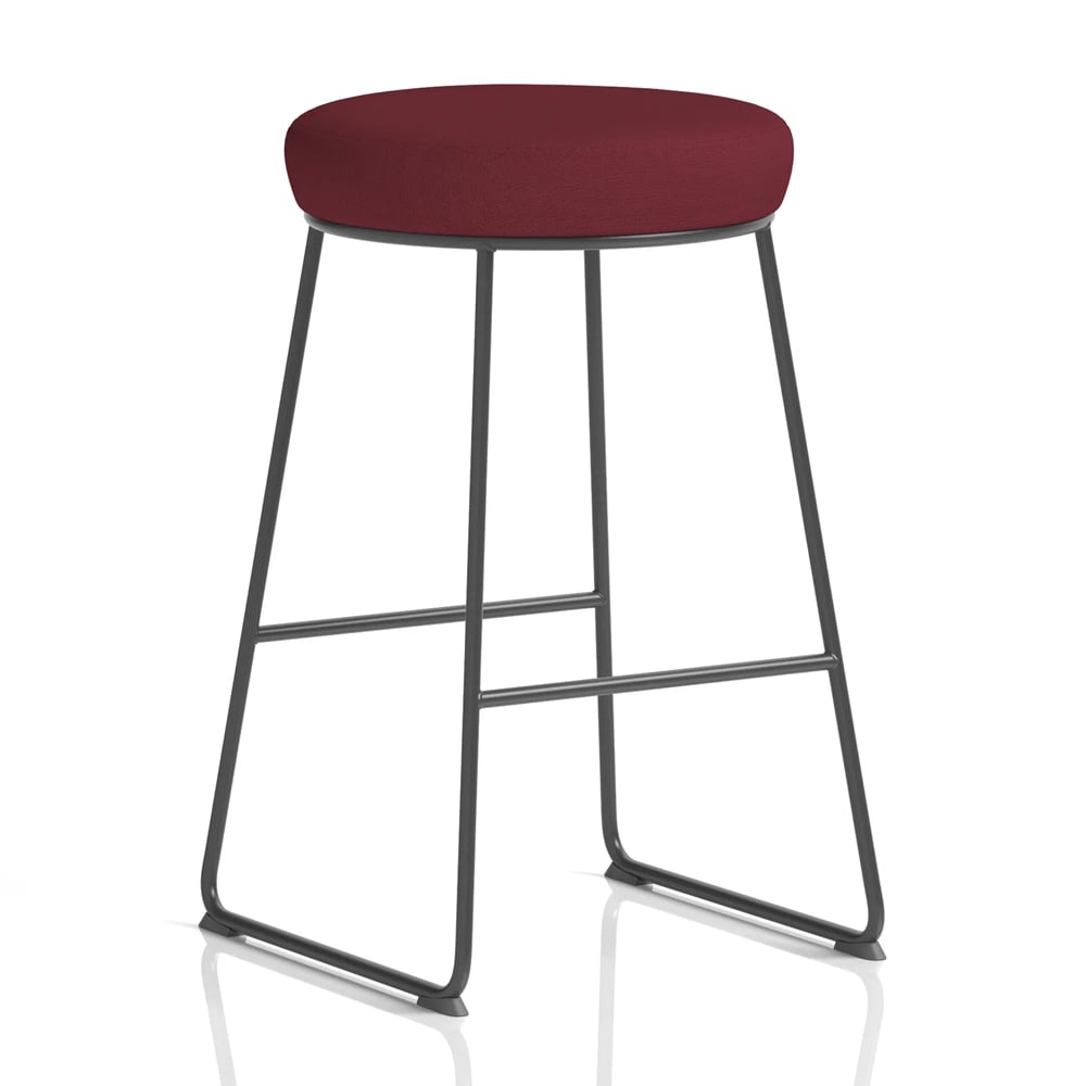 Teaneck Fabric Stool With Metal Frame In Ginseng Chilli