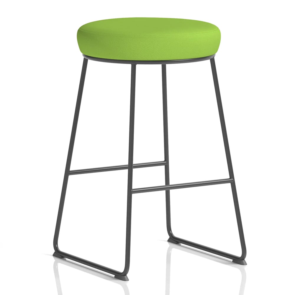 Teaneck Fabric Stool With Metal Frame In Myrrh Green