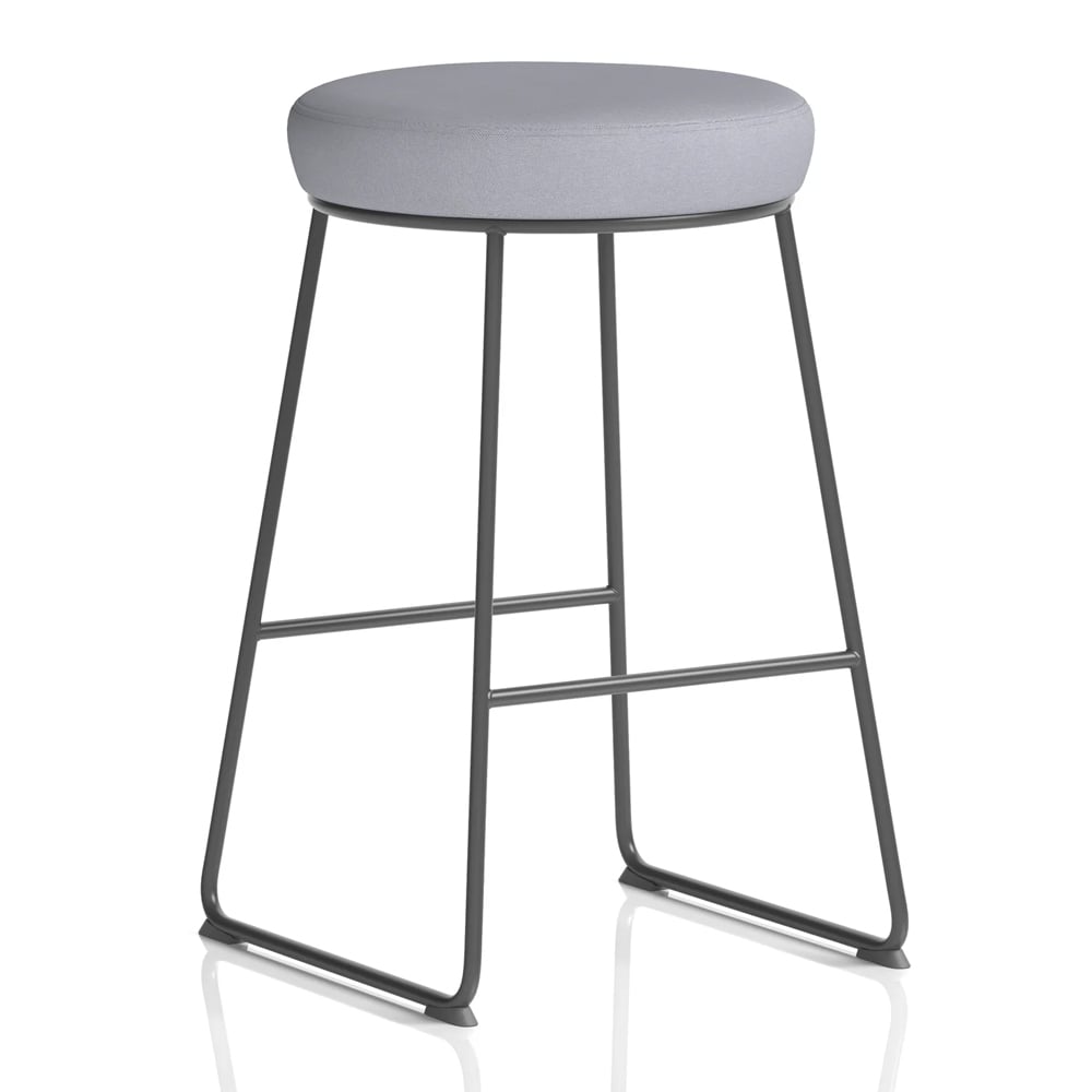 Teaneck Fabric Stool With Metal Frame In Quest Shell
