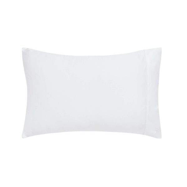 Ted Baker 250 Thread Count Plain Dye Standard Pillowcase White | Bed Sava