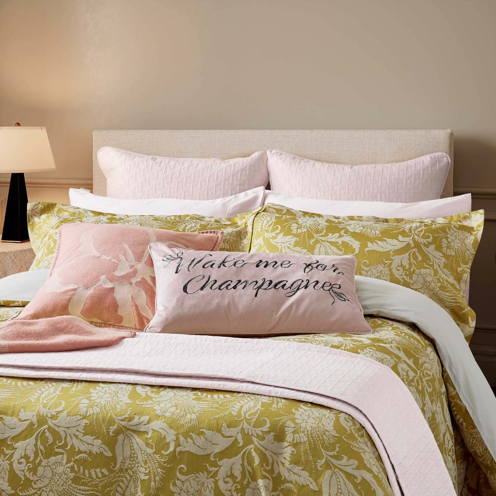 Ted Baker Baroque Weave Double Duvet Cover Set, Gold