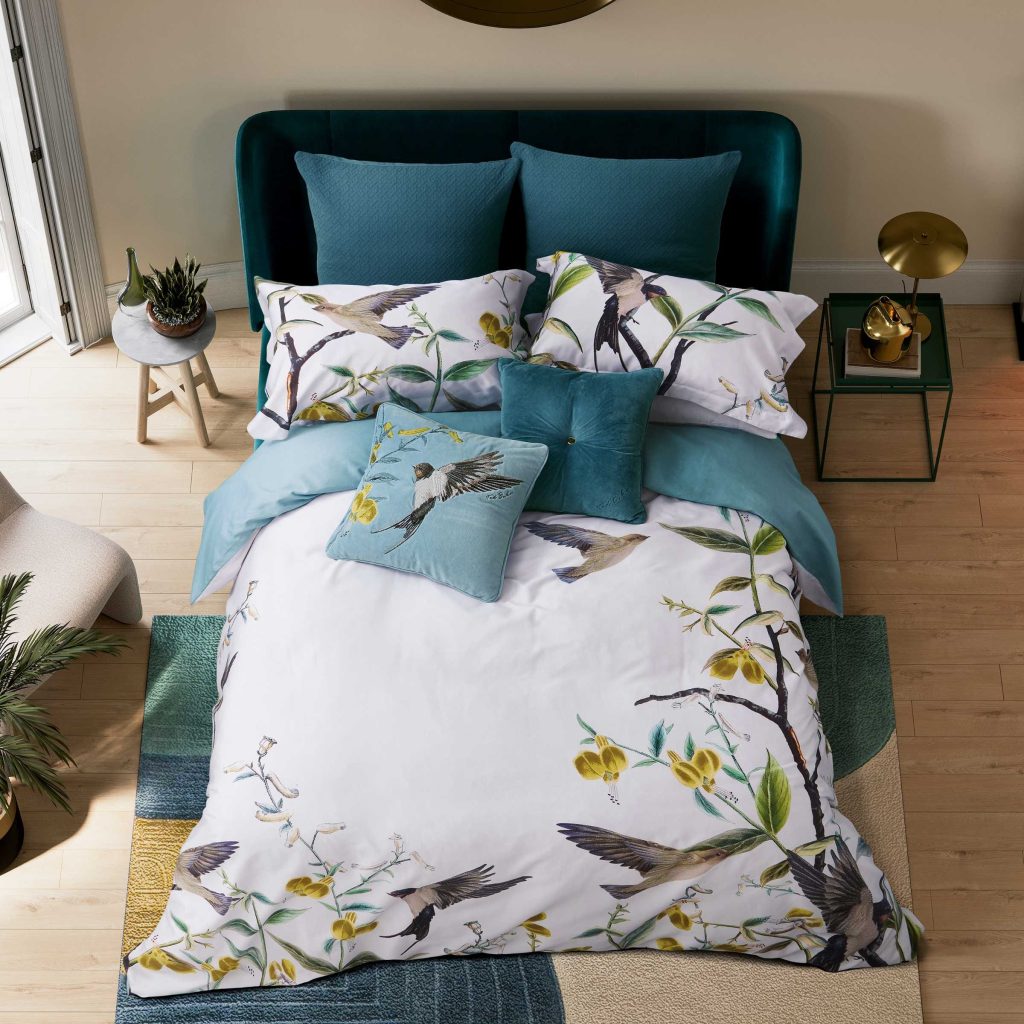 Ted Baker Botanical Birds Double Duvet Cover Set, Multi