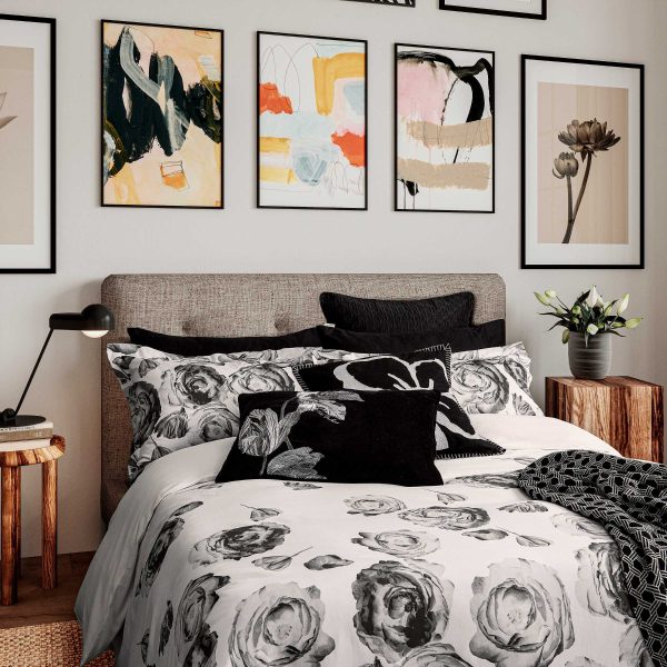 Ted Baker Mono Floral Double Duvet Cover Set Mono | Bed Sava