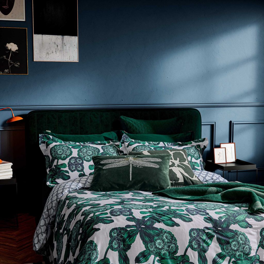 Ted Baker Ombre Hydrangea Double Duvet Cover Set, Green