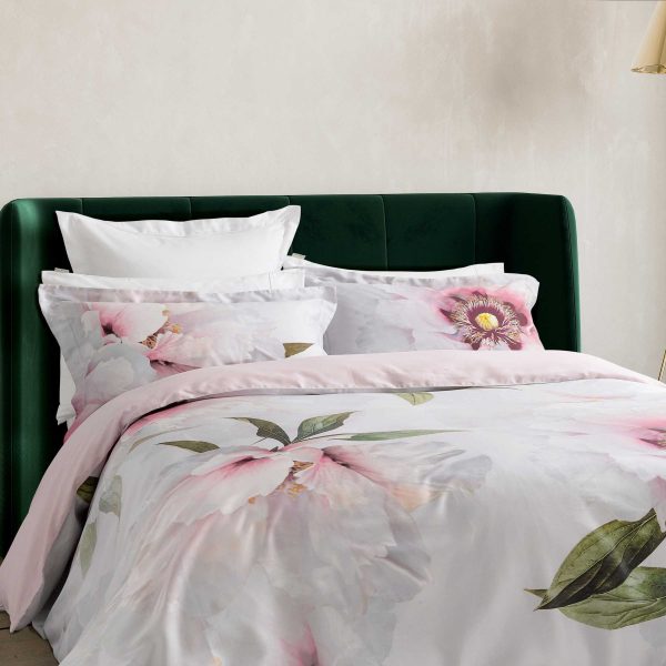Ted Baker Peony Floral Super Kingsize Duvet Cover Set Grey | Bed Sava