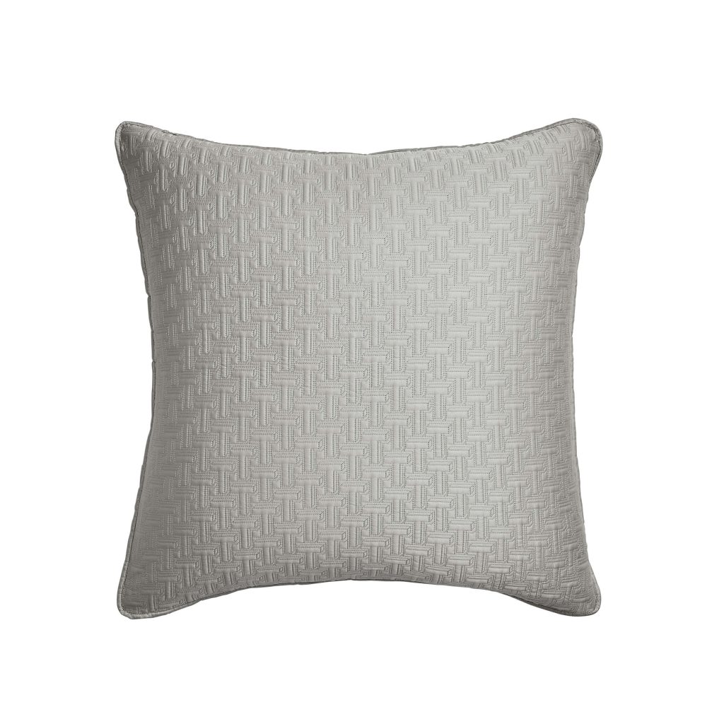 Ted Baker T Quilted Sham Pillowcase, Silver