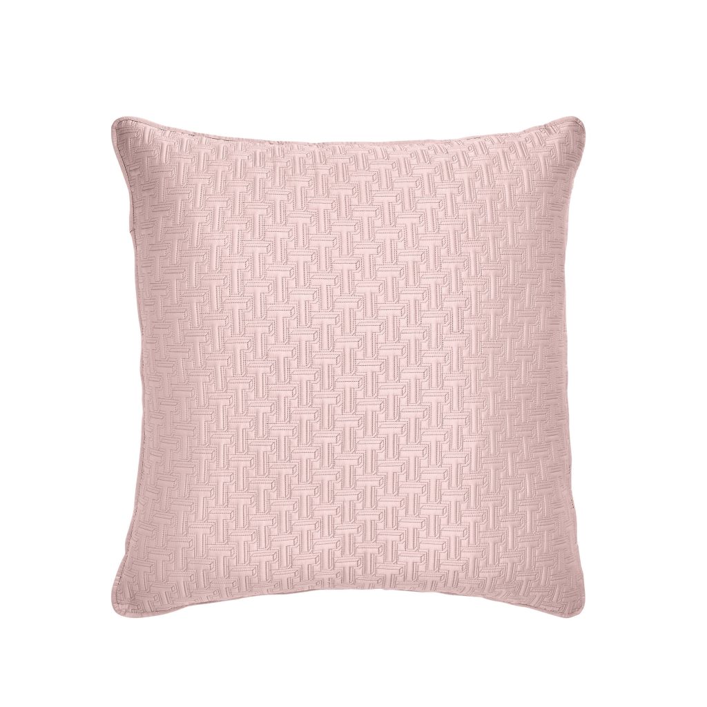 Ted Baker T Quilted Sham Pillowcase, Soft Pink