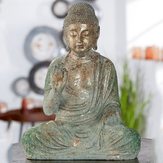 Torino Magnesia Sculpture In Green Copper