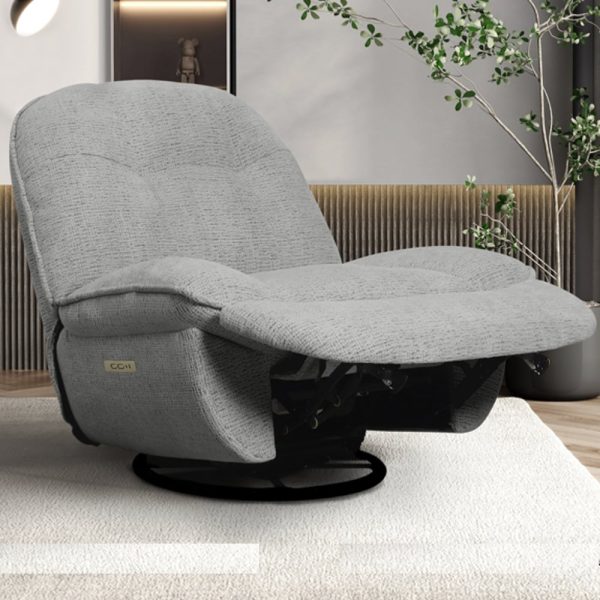 Thorndale Fabric Electric Recliner Chair In Dark Grey | Bed Sava