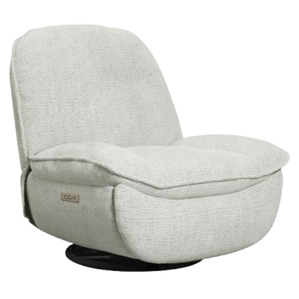 Thorndale Fabric Electric Recliner Chair In Light Grey | Bed Sava