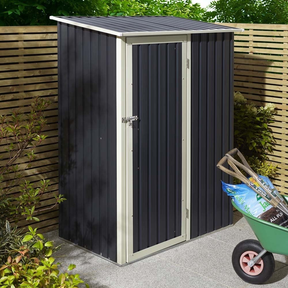 Thorpe Metal Garden Apex Shed Foundation Kit In Dark Grey 5x3