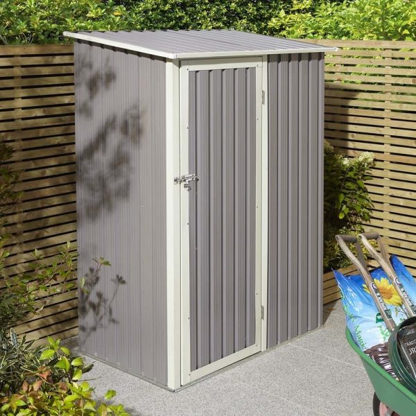 Thorpe Metal Garden Apex Shed Foundation Kit In Light Grey 5×3 | Bed Sava