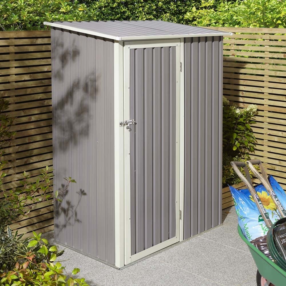 Thorpe Metal Garden Apex Shed Foundation Kit In Light Grey 5x3