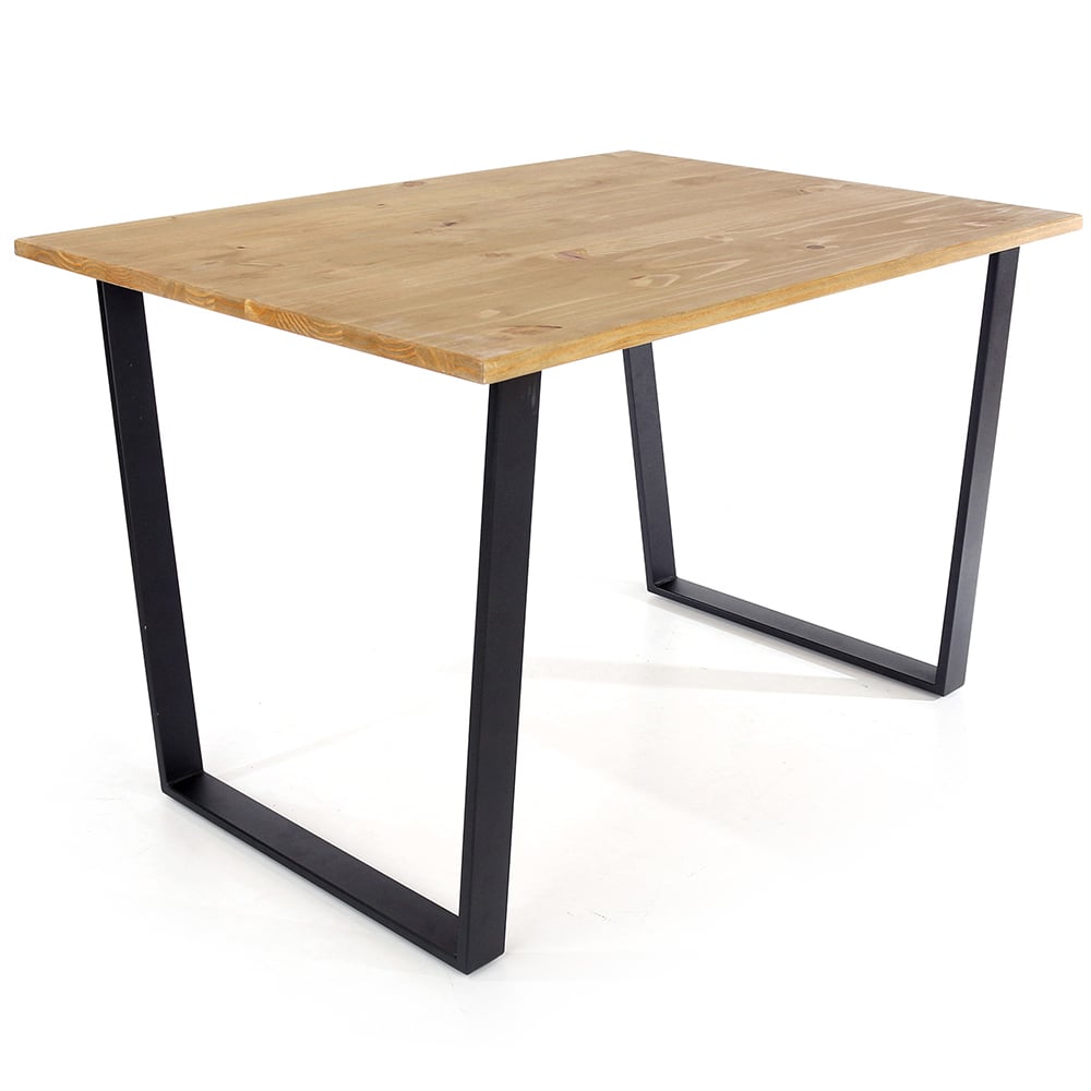 Tilston Small Wooden Rectangular Dining Table In Oak And Black