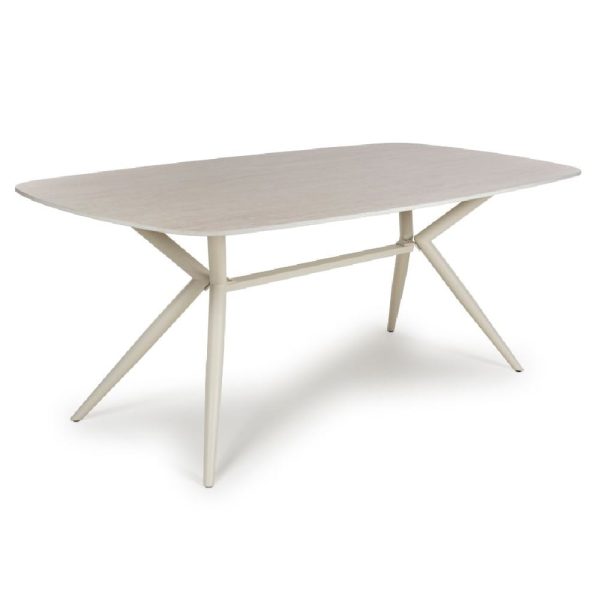 Tirana Large Stone Dining Table In Light Oak | Bed Sava