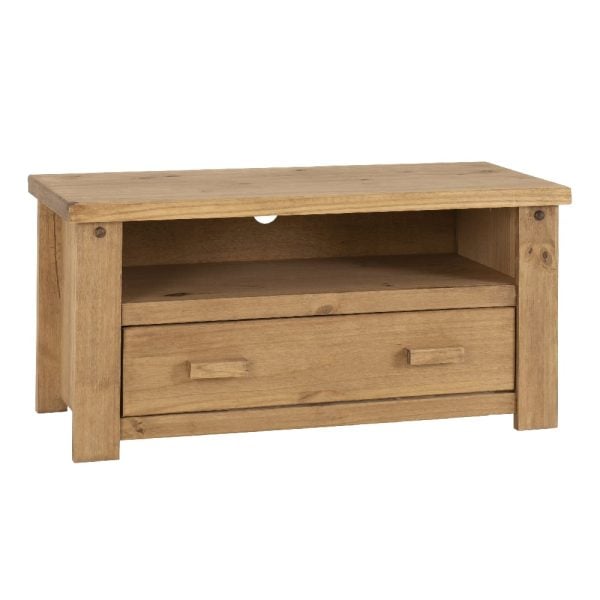 Torsal Wooden TV Stand With 1 Drawer In Oak | Bed Sava