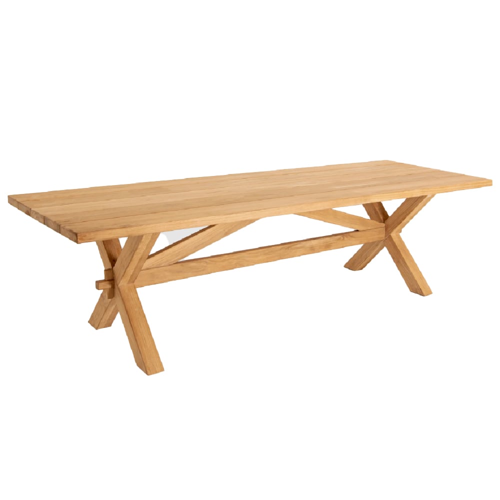 Towson Small Wooden Garden Dining Table In Oak