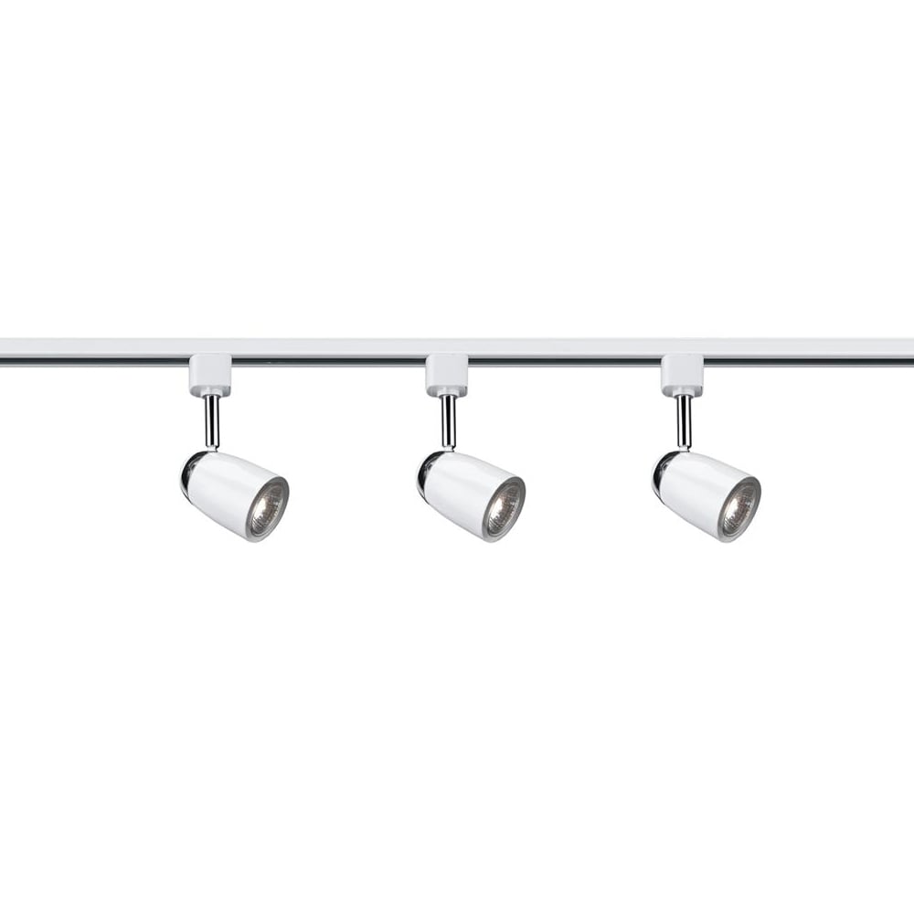 Track LED 3 Light Spotlight In White Metal