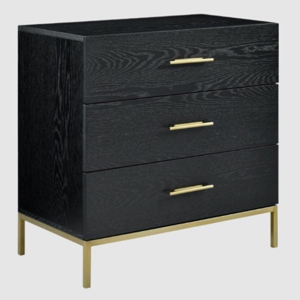 Tulare Wooden Chest Of 3 Drawers In Wenge | Bed Sava