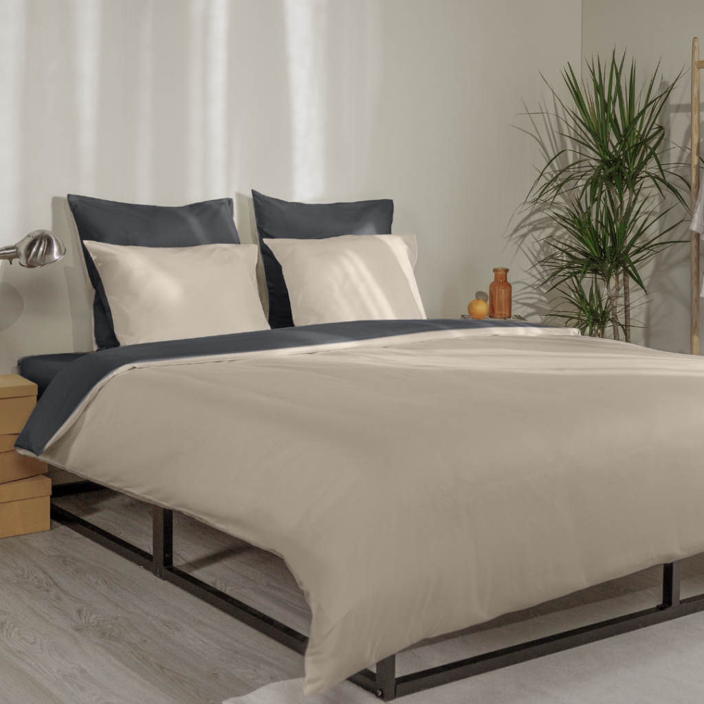Emma Bed Linen Duvet Cover Cotton 144 225×220 Reversible | Bed Sava