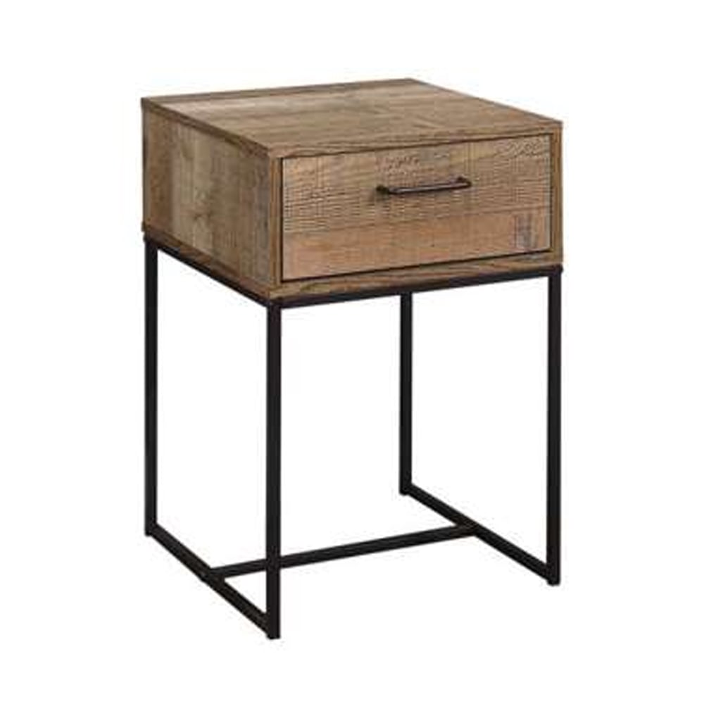 Urbana Wooden Bedside Cabinet With 1 Drawer In Rustic