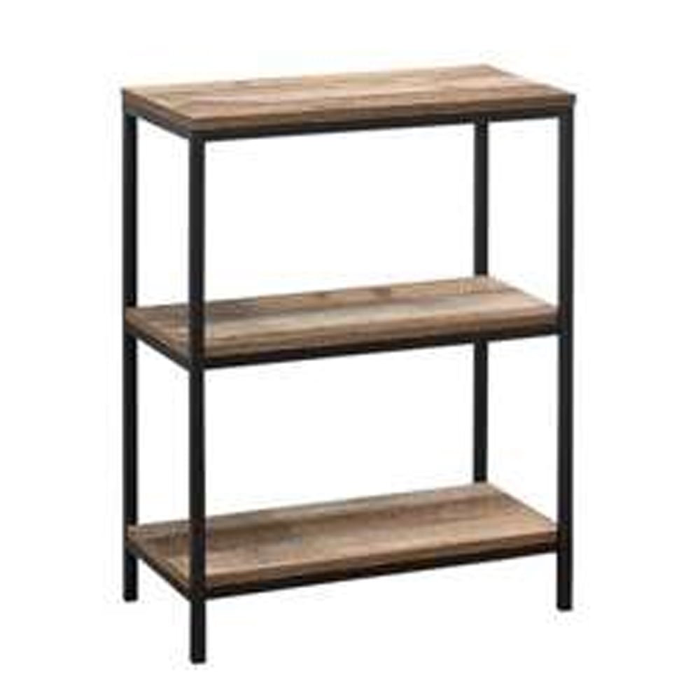 Urbana Wooden Bookcase With 2 Shelves In Rustic