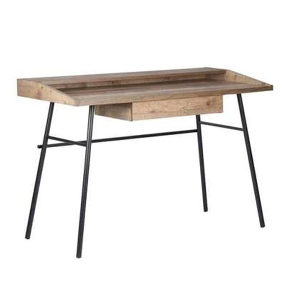 Urbana Wooden Laptop Desk With 1 Drawer In Rustic | Bed Sava