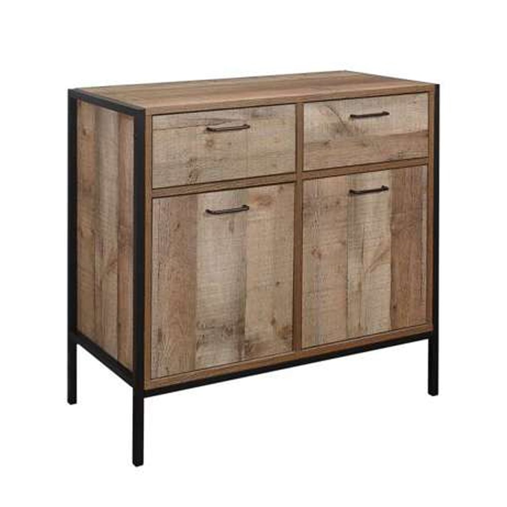 Urbana Wooden Sideboard With 2 Doors 2 Drawers In Rustic