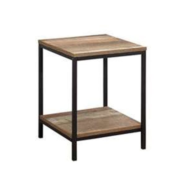Urbana Wooden Square Lamp Table In Rustic | Bed Sava