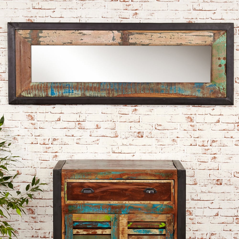 Utica Medium Bedroom Wall Mirror With Satin Lacquer Wooden Frame