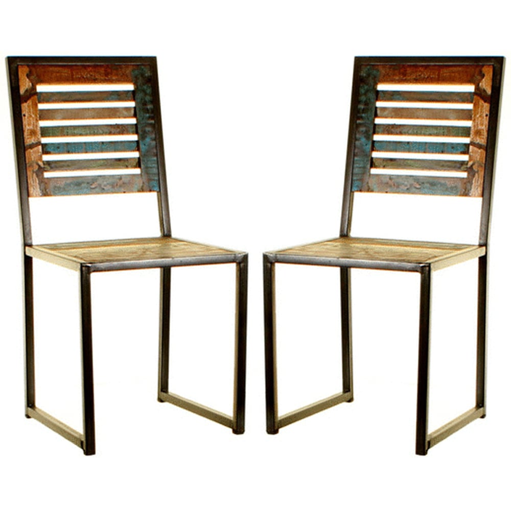 Utica Satin Lacquer Wooden Dining Chairs In Pair