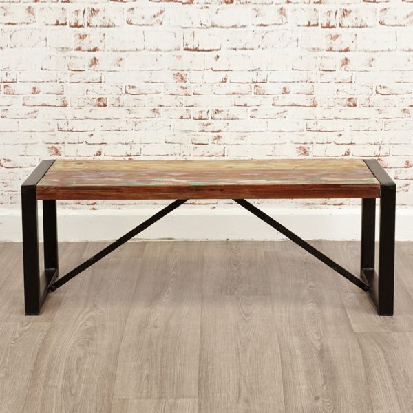 Utica Small Wooden Rectangular Dining Bench In Satin Lacquer | Bed Sava