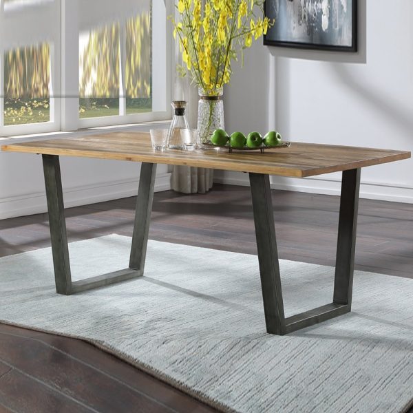 Utica Wooden Rectangular Dining Table In Satin Lacquer | Bed Sava