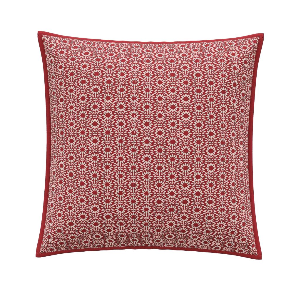 V&A Rosalie Cushion 45cm x 45cm, Red