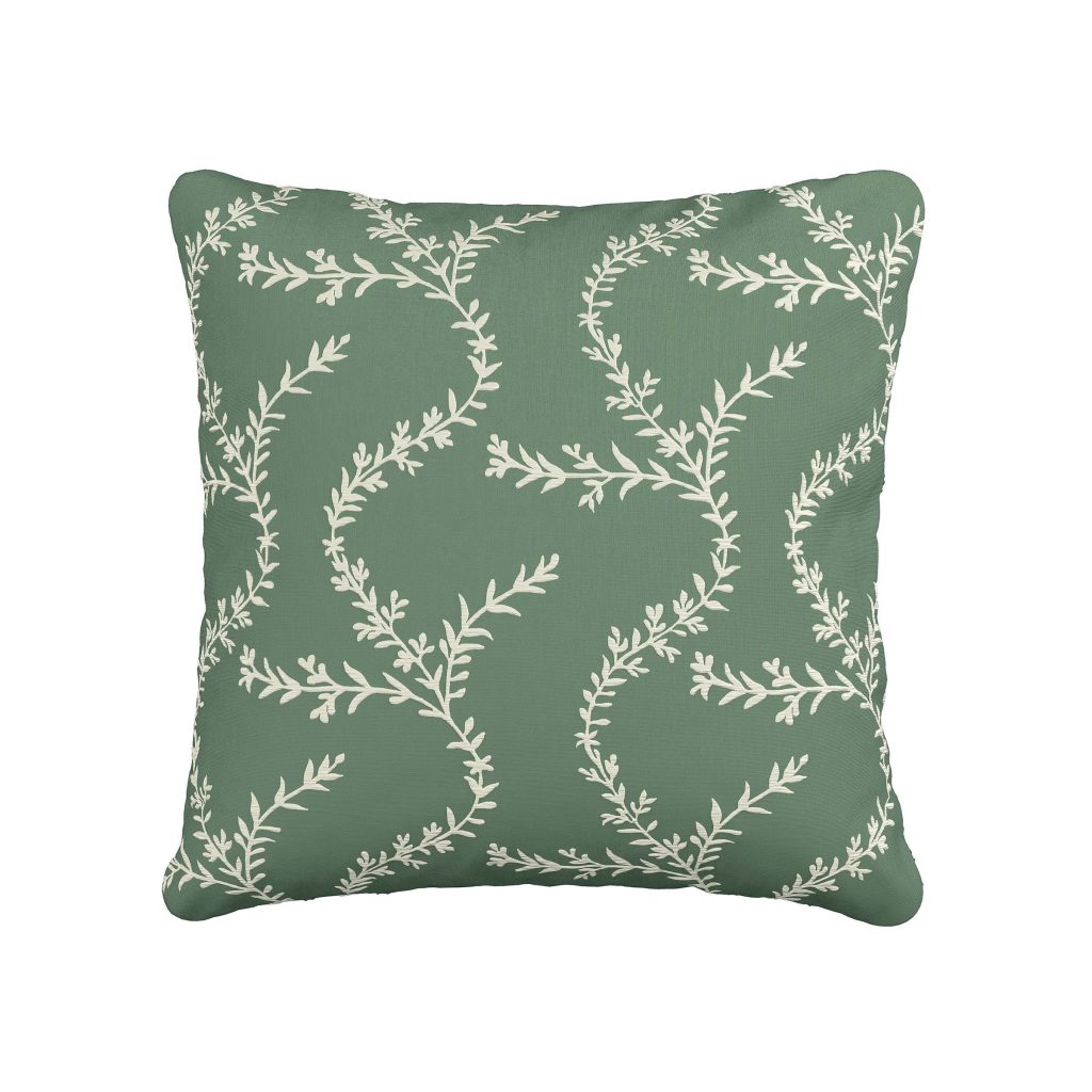 V&A Chikan Cushion 45cm x 45cm, Green
