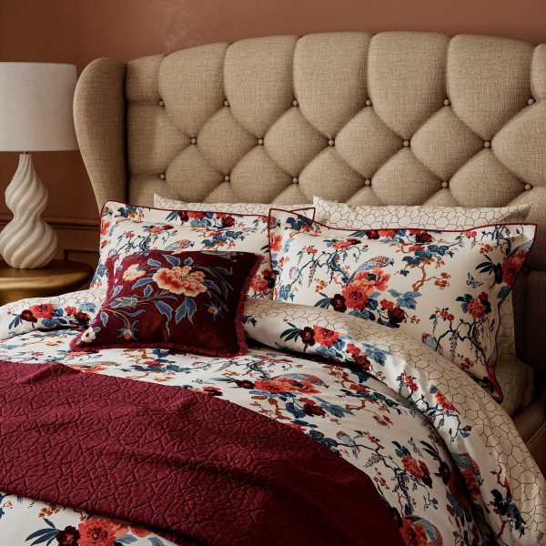 VA Chinoiserie Charm Double Duvet Cover Set BlueRed | Bed Sava