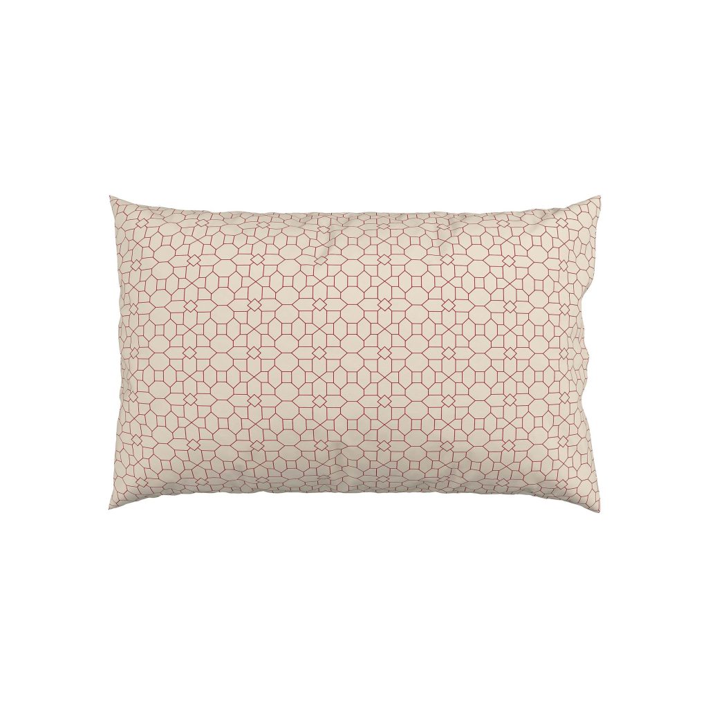 V&A Chinoiserie Charm Pair of Standard Pillowcases, Red